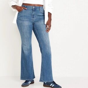Old navy High-Rise Flare Jeans in Medium Blue